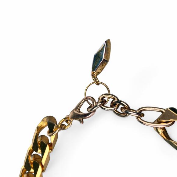 Soo Ihn Kim Heavy Chain Necklace Shiny Gold Tone 18 Inches - Picture 8 of 12